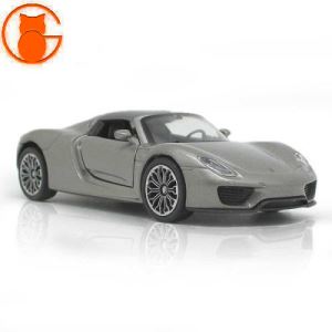 ماکت ماشین پورشه Porsche 918 Spyder نقره‌ای سایز 1/36